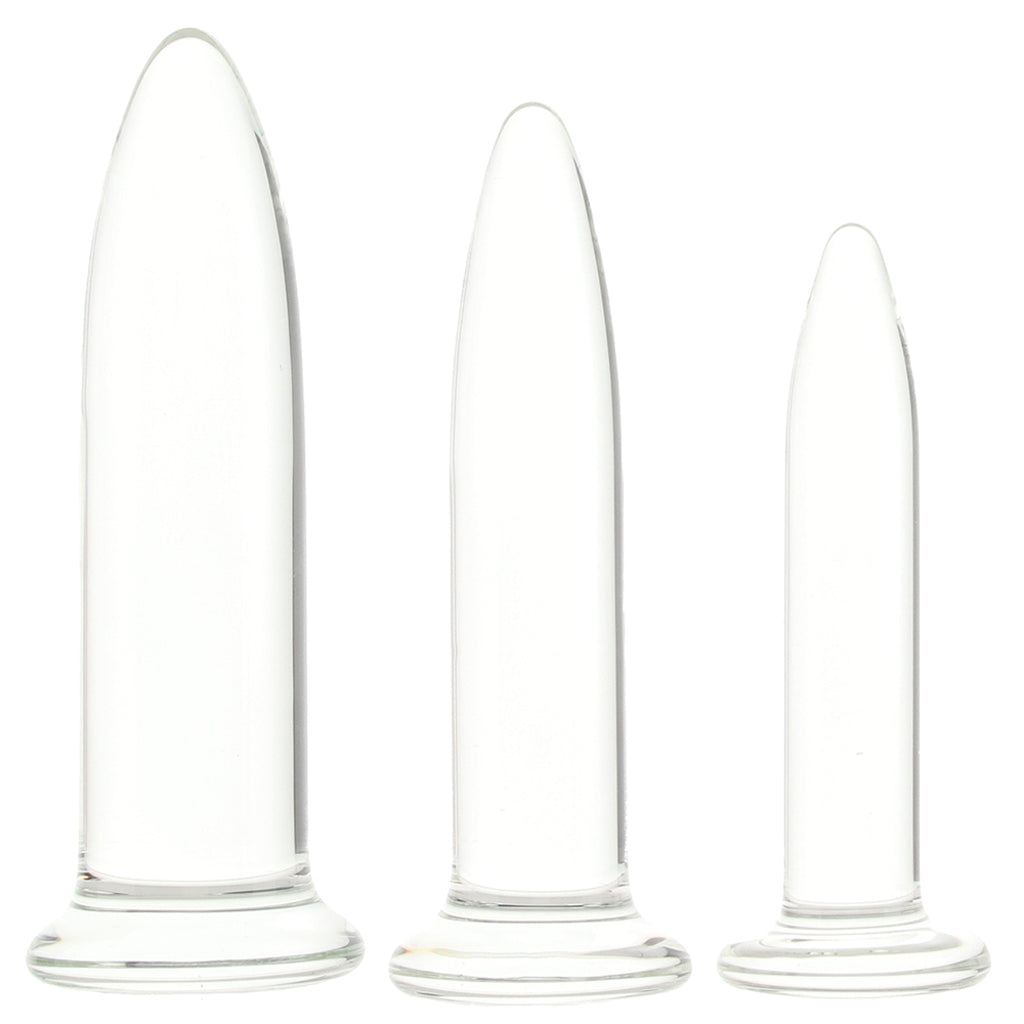 Crystál 3 Piece Glass Dilator Training Kit Dildo Sex Toys > Non-Phallic Dildos - Tophatter Daily Deals